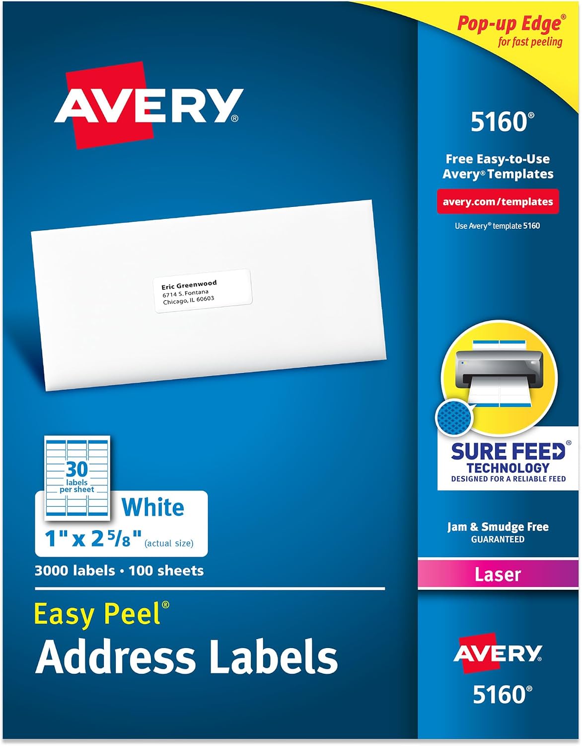 Avery 5160 address label sheets