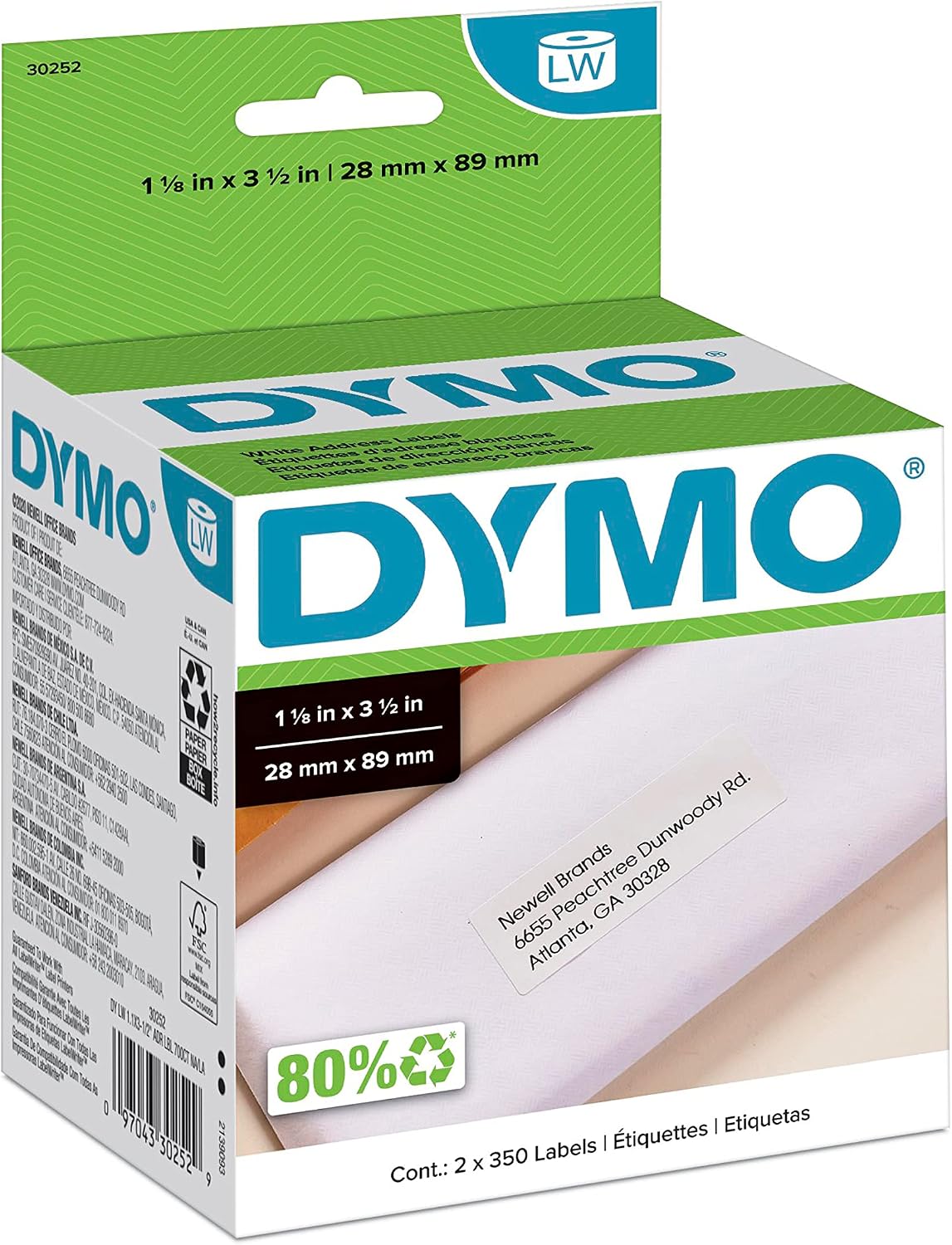 DYMO 30252 authentic address labels