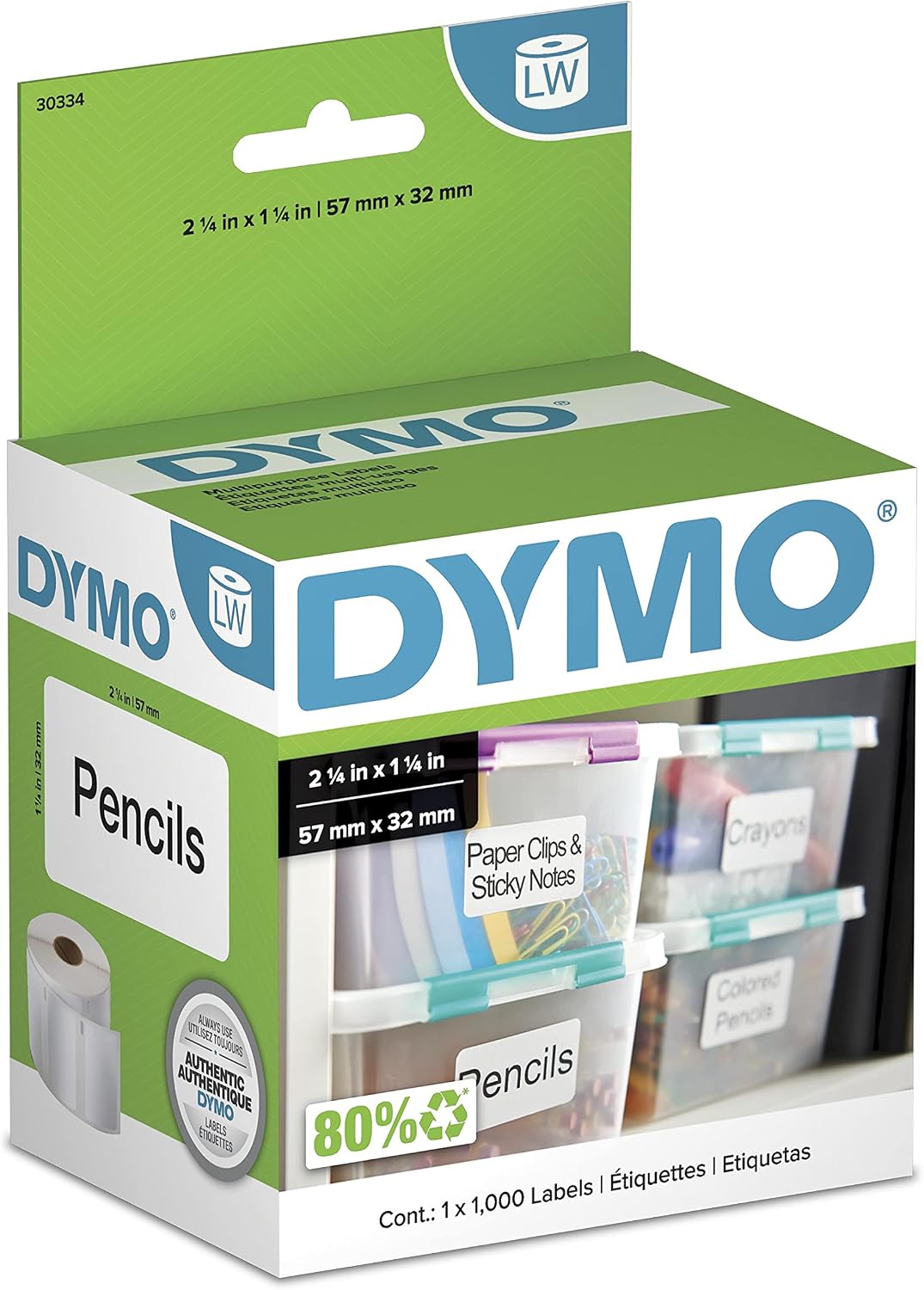 DYMO 30334 authentic barcode labels