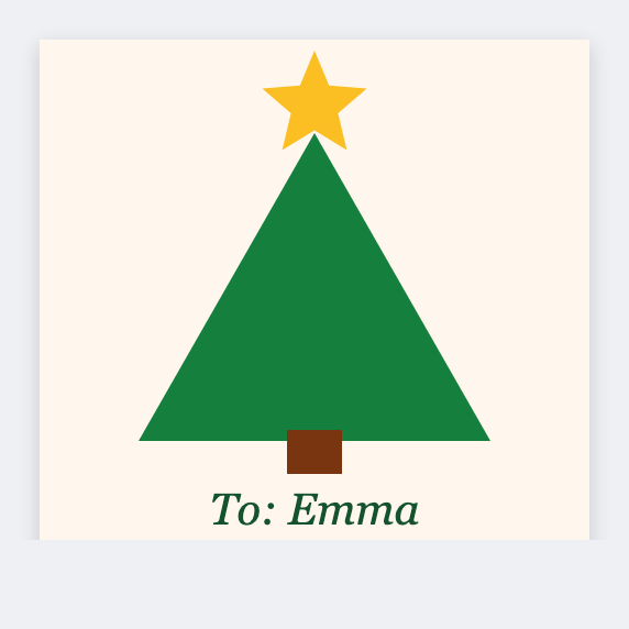 Christmas sample from the free label maker
