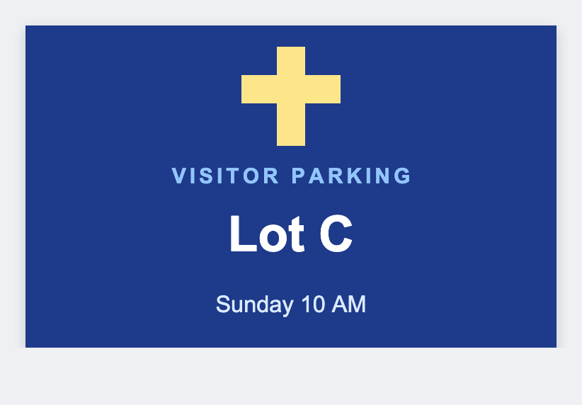 Church sample from the free label maker