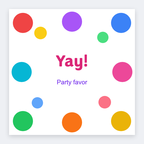 Colorful dot sticker