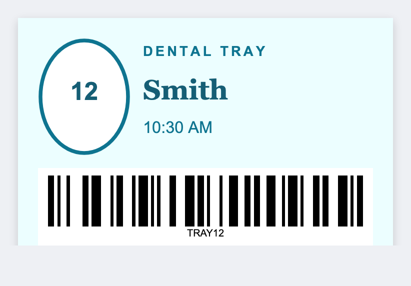 Dental sample from the free label maker