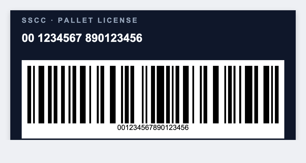GS1-128 sample from the free label maker