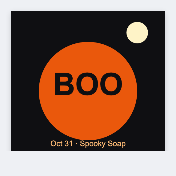 Halloween sample from the free label maker