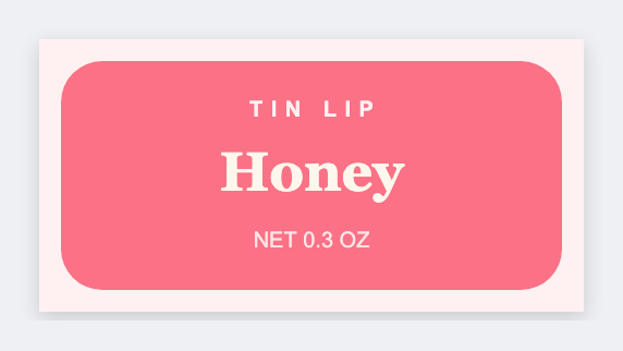 Lip balm sample from the free label maker