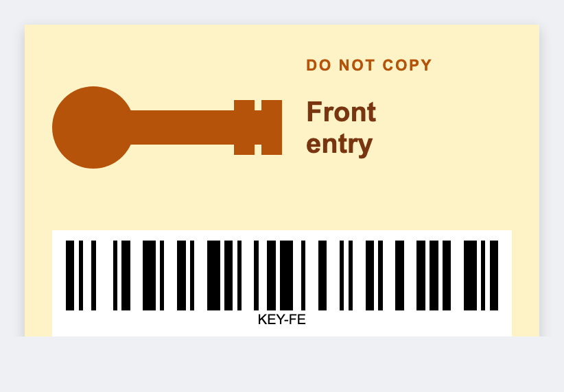 Locksmith sample from the free label maker