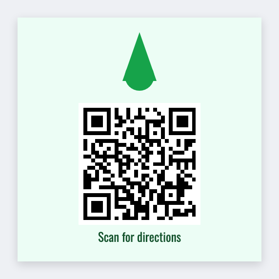 Maps QR sample from the free label maker