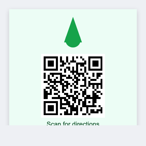 Maps QR sample from the free label maker