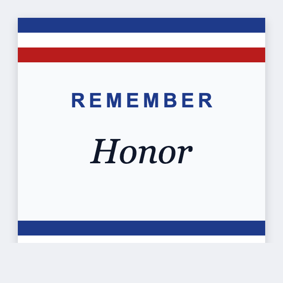 Memorial Day sample from the free label maker