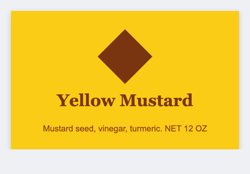 Mustard sample from the free label maker