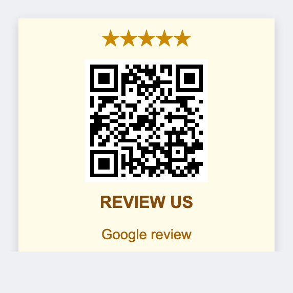 Review QR sample from the free label maker