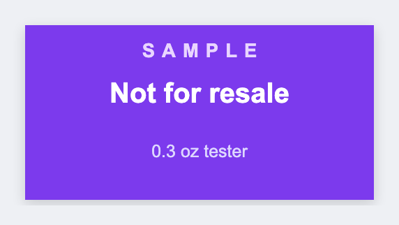 Sample sticker sample from the free label maker