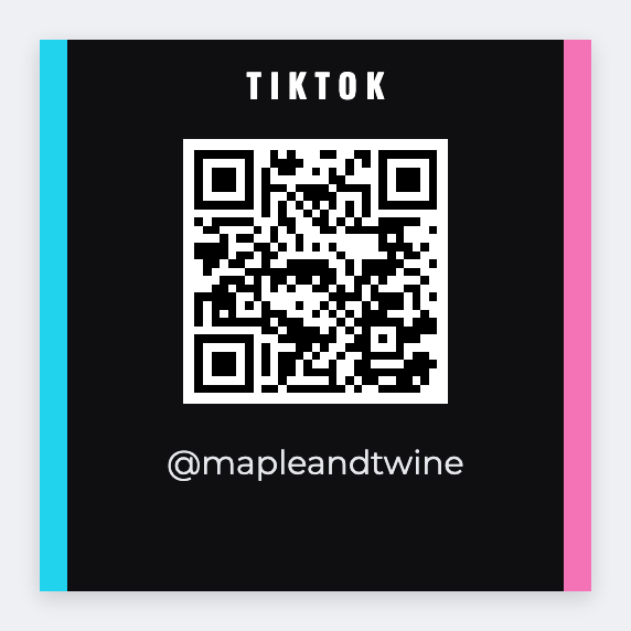 TikTok QR sample from the free label maker