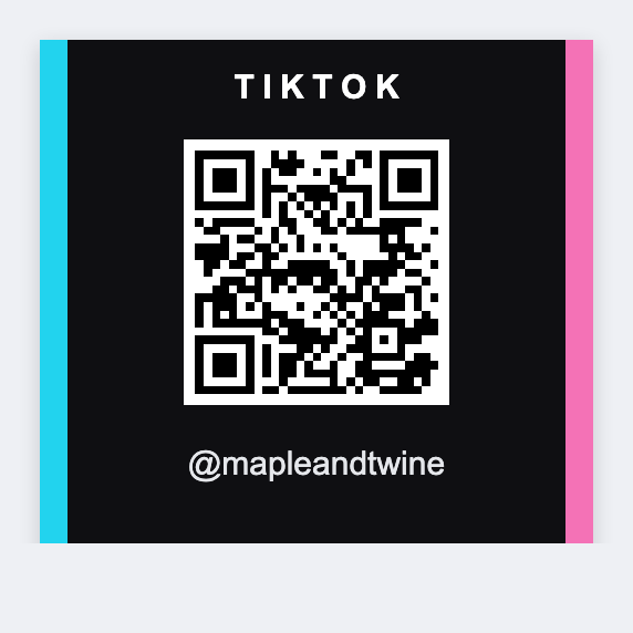 TikTok QR sample from the free label maker