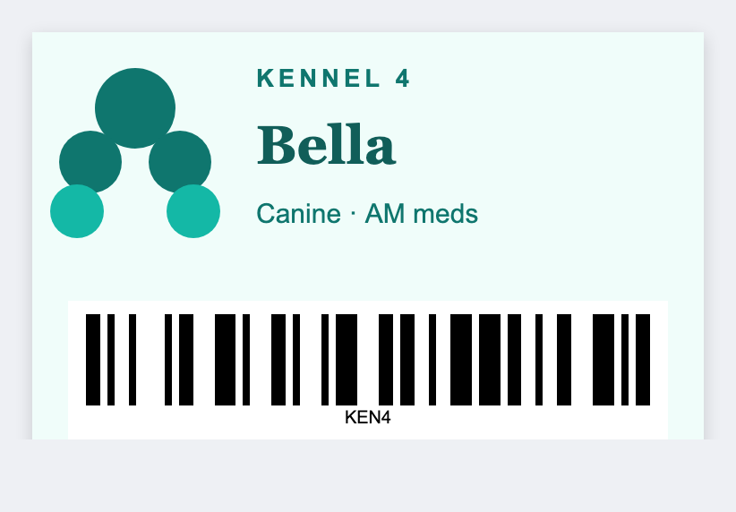 Veterinary sample from the free label maker