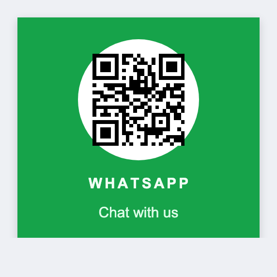 WhatsApp QR sample from the free label maker