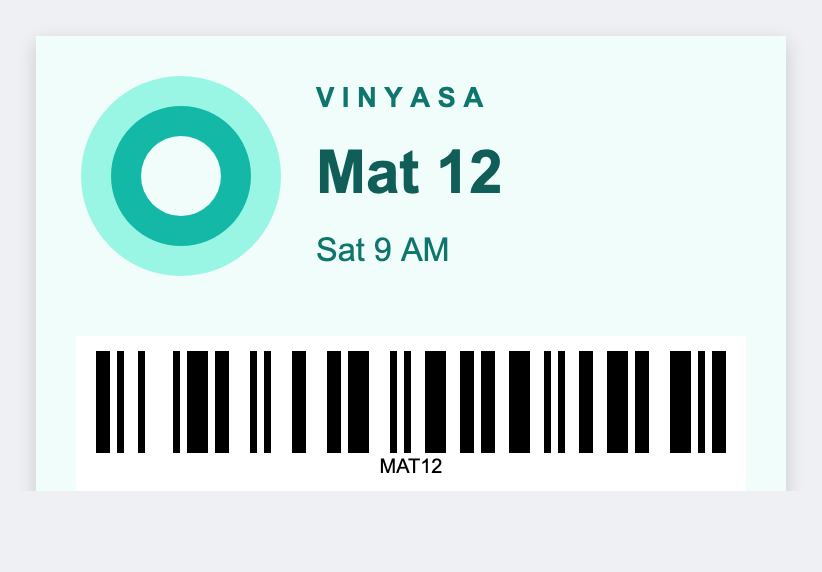 Yoga studio sample from the free label maker